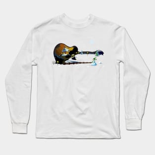 Christmas Guitar Gifts Guitarist Musician Concert Guitar Long Sleeve T-Shirt